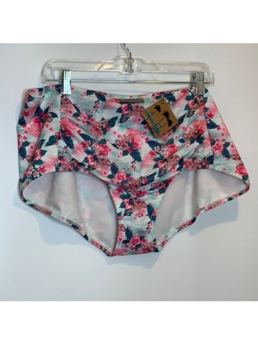 NWT Swimsuits For All Womens Floral High Waist Bikini Bottom PLUS SIZE 22